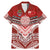 Tonga Rugby Custom Family Matching Mermaid Dress and Hawaiian Shirt Mana o Tonga-Tribal Heritage Edition Red Color - Polynesian Pride