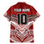 Tonga Rugby Custom Family Matching Mermaid Dress and Hawaiian Shirt Mana o Tonga-Tribal Heritage Edition Red Color - Polynesian Pride