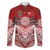Tonga Rugby Custom Family Matching Mermaid Dress and Hawaiian Shirt Mana o Tonga-Tribal Heritage Edition Red Color - Polynesian Pride