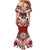 Tonga Rugby Custom Family Matching Mermaid Dress and Hawaiian Shirt Mana o Tonga-Tribal Heritage Edition Red Color - Polynesian Pride