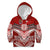 Tonga Rugby Custom Kid Hoodie Mana o Tonga-Tribal Heritage Edition Red Color - Polynesian Pride