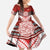 Tonga Rugby Custom Kid Short Sleeve Dress Mana o Tonga-Tribal Heritage Edition Red Color - Polynesian Pride