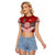 Tonga Rugby Custom Raglan Cropped T Shirt Mana o Tonga-Tribal Heritage Edition Red Color - Polynesian Pride