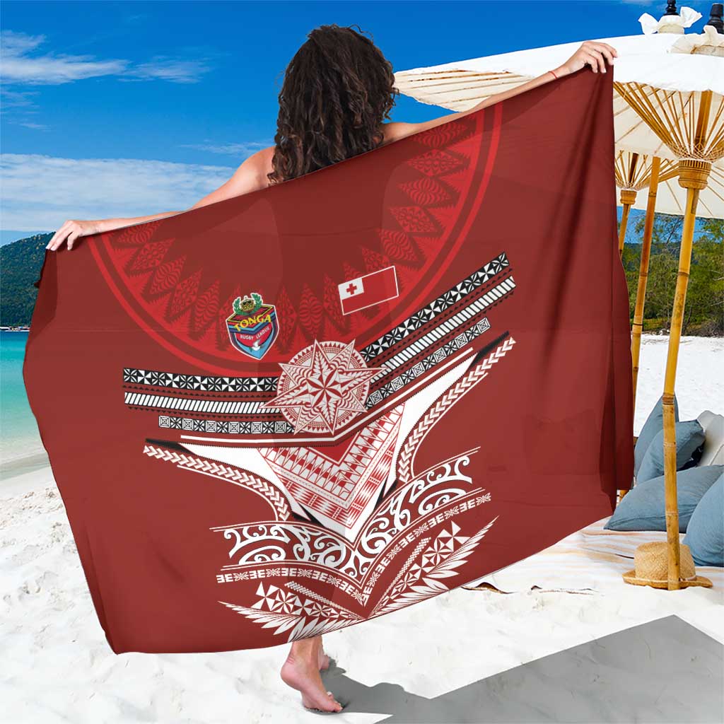 Tonga Rugby Sarong Mana o Tonga-Tribal Heritage Edition Red Color - Polynesian Pride