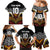 Tonga Rugby Custom Family Matching Mermaid Dress and Hawaiian Shirt Mana o Tonga-Tribal Heritage Edition Black Color - Polynesian Pride