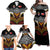Tonga Rugby Custom Family Matching Off Shoulder Maxi Dress and Hawaiian Shirt Mana o Tonga-Tribal Heritage Edition Black Color - Polynesian Pride