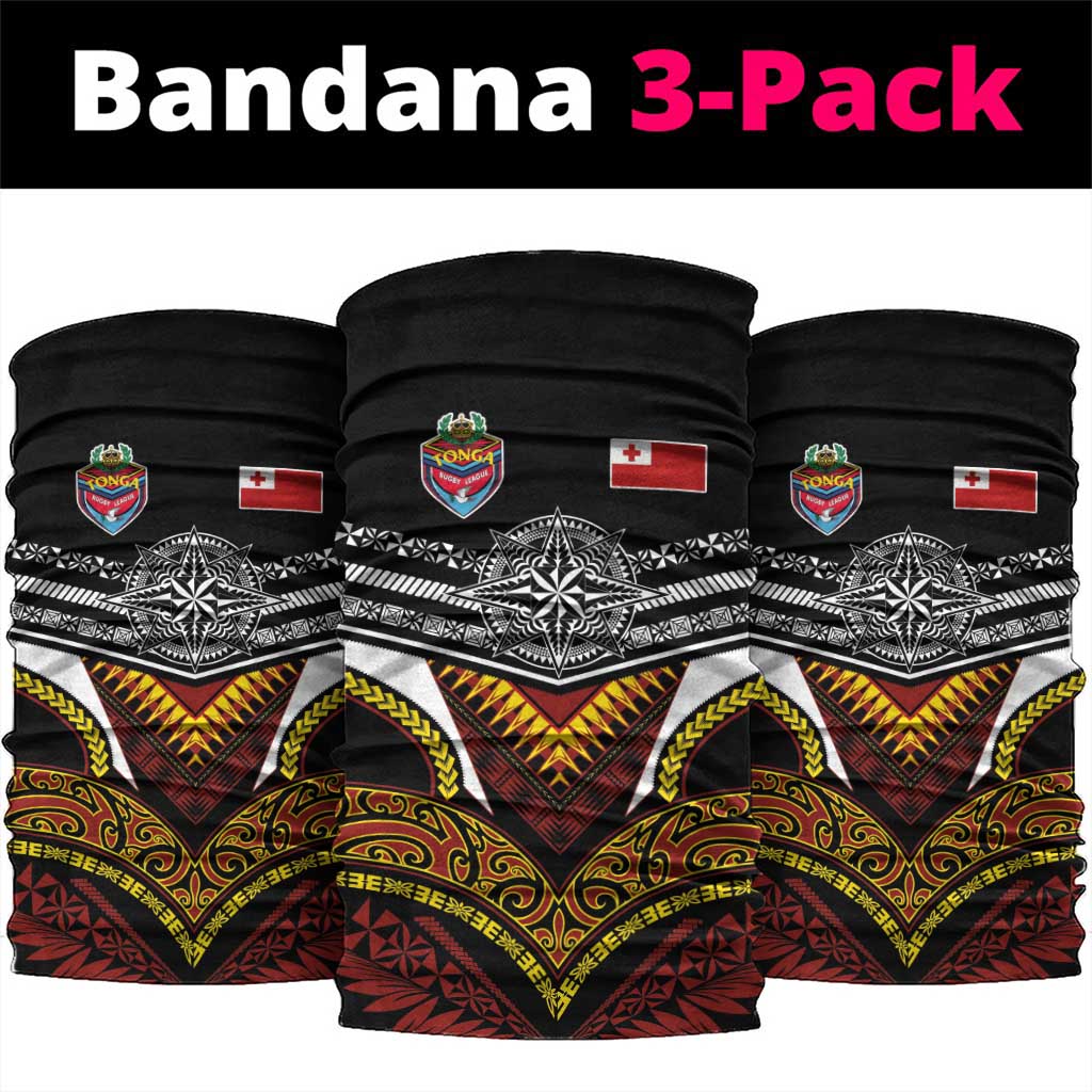 Tonga Rugby Neck Gaiter Mana o Tonga-Tribal Heritage Edition Black Color - Polynesian Pride