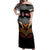 Tonga Rugby Custom Off Shoulder Maxi Dress Mana o Tonga-Tribal Heritage Edition Black Color - Polynesian Pride
