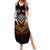 Tonga Rugby Custom Summer Maxi Dress Mana o Tonga-Tribal Heritage Edition Black Color - Polynesian Pride