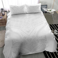 Tonga White Sunday Bedding Set Tongan Tribal Heritage Tattoos - Polynesian Pride
