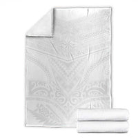 Tonga White Sunday Blanket Tongan Tribal Heritage Tattoos - Polynesian Pride