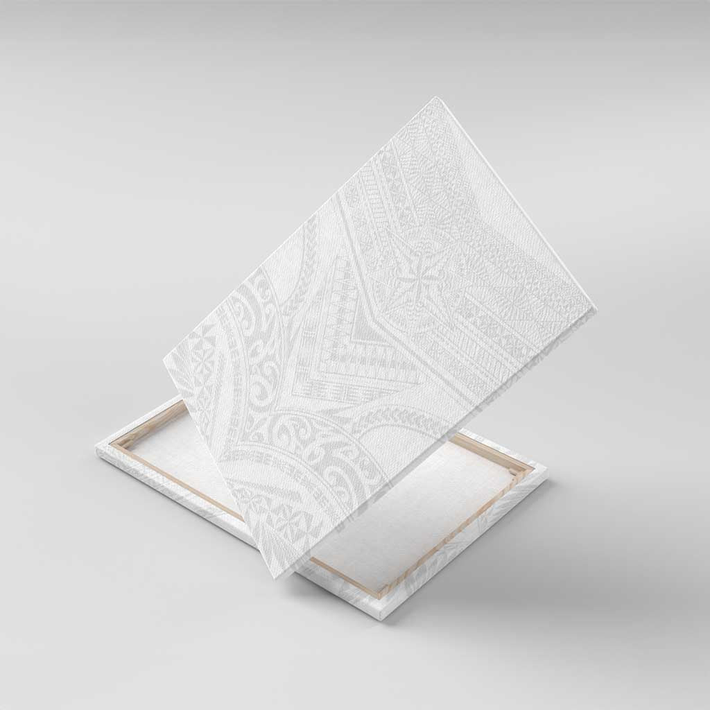 Tonga White Sunday Canvas Wall Art Tongan Tribal Heritage Tattoos - Polynesian Pride