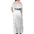 Tonga White Sunday Family Matching Off Shoulder Maxi Dress and Hawaiian Shirt Tongan Tribal Heritage Tattoos - Polynesian Pride