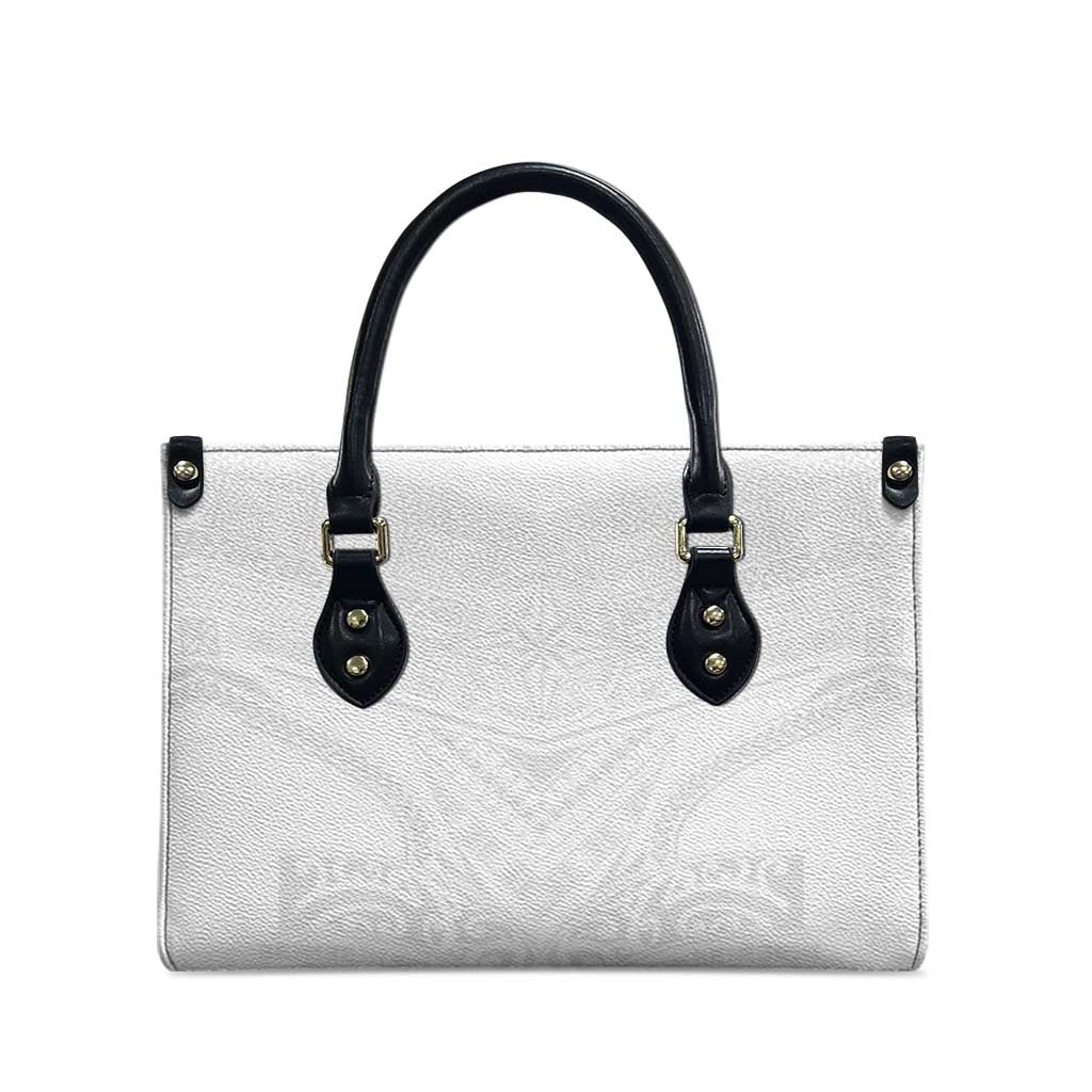 Tonga White Sunday Leather Bag Tongan Tribal Heritage Tattoos - Polynesian Pride