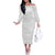Tonga White Sunday Off The Shoulder Long Sleeve Dress Tongan Tribal Heritage Tattoos - Polynesian Pride