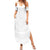 Tonga White Sunday Summer Maxi Dress Tongan Tribal Heritage Tattoos - Polynesian Pride