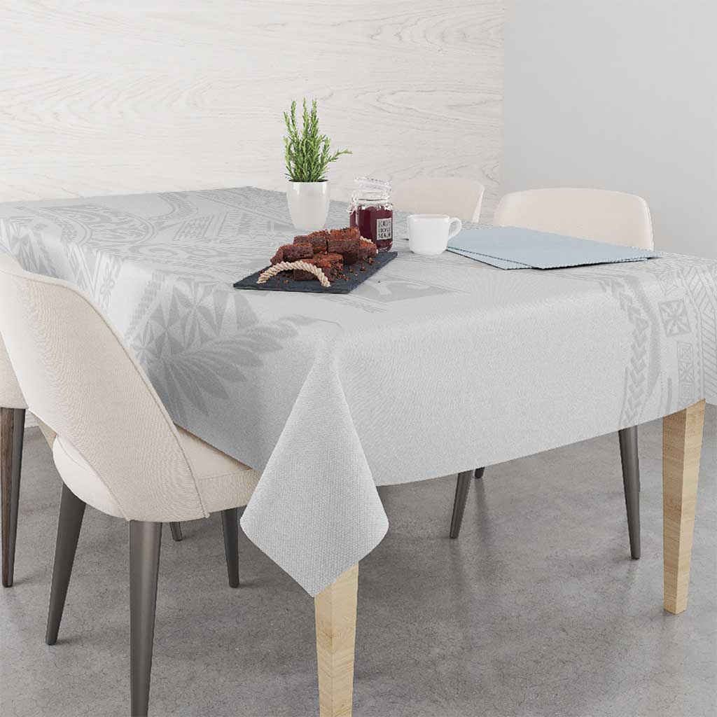 Tonga White Sunday Tablecloth Tongan Tribal Heritage Tattoos - Polynesian Pride