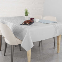 Tonga White Sunday Tablecloth Tongan Tribal Heritage Tattoos - Polynesian Pride