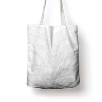 Tonga White Sunday Tote Bag Tongan Tribal Heritage Tattoos LT03 - Polynesian Pride