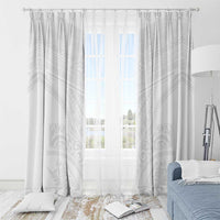 Tonga White Sunday Window Curtain Tongan Tribal Heritage Tattoos - Polynesian Pride