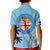 Personalised Fiji Kid Polo Shirt Tapa Pattern Fijian Coat of Arms and Palm Tree LT03 - Polynesian Pride