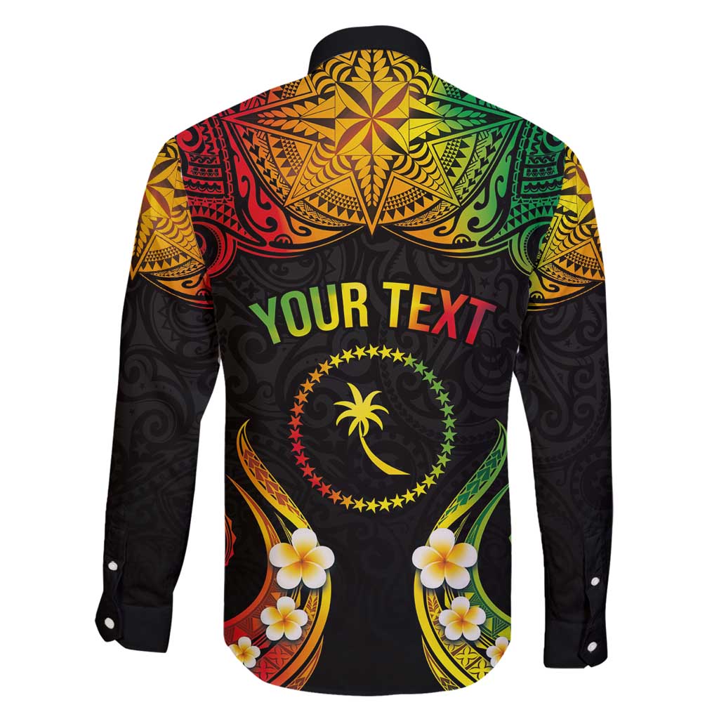 Personalised Chuuk Independence Day Family Matching Summer Maxi Dress and Hawaiian Shirt Polynesian Tattoo and Plumeria Reggae Color LT03 - Polynesian Pride