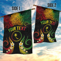 Personalised Chuuk Independence Day Garden Flag Polynesian Tattoo and Plumeria Reggae Color LT03 - Polynesian Pride