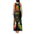 Personalised Chuuk Independence Day Tank Maxi Dress Polynesian Tattoo and Plumeria Reggae Color