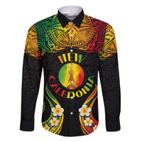 Personalised New Caledonia Independence Day Family Matching Mermaid Dress and Hawaiian Shirt Polynesian Tattoo and Plumeria Reggae Color