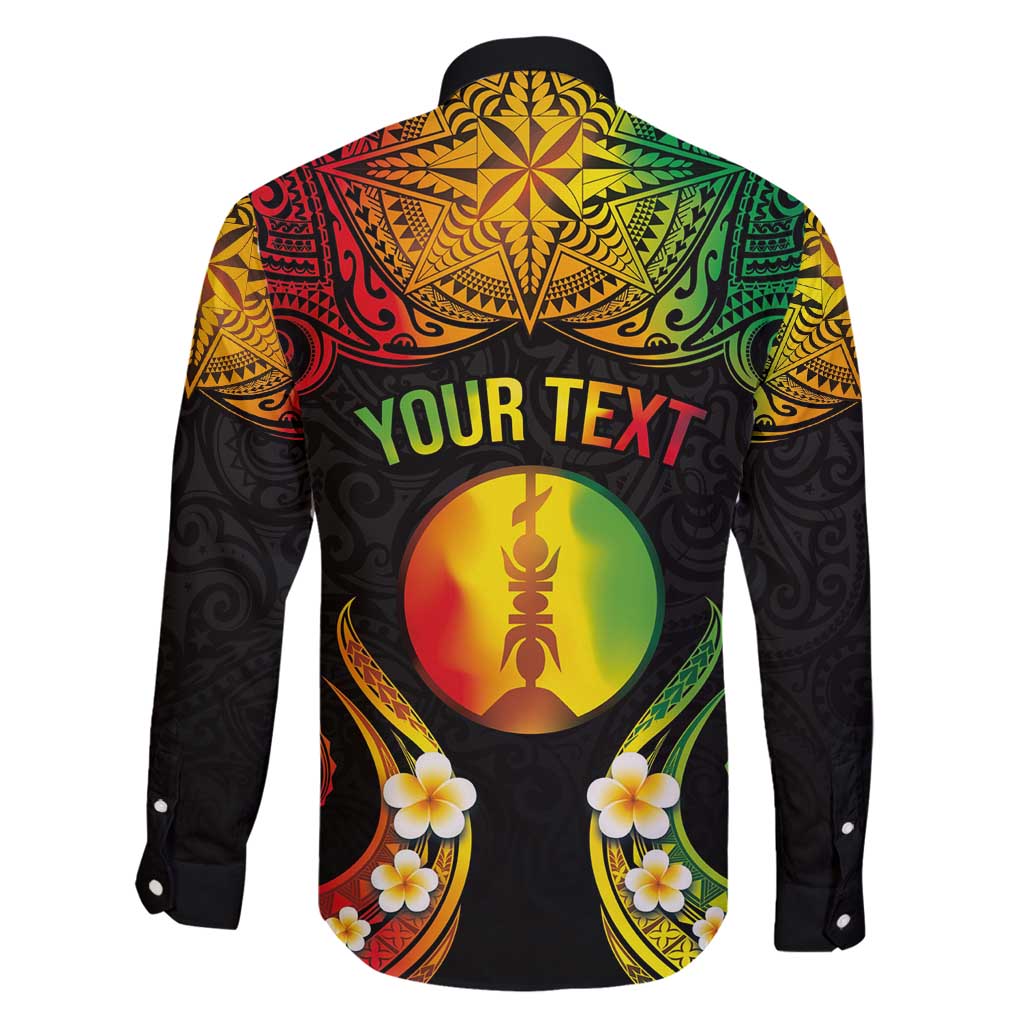 Personalised New Caledonia Independence Day Family Matching Summer Maxi Dress and Hawaiian Shirt Polynesian Tattoo and Plumeria Reggae Color