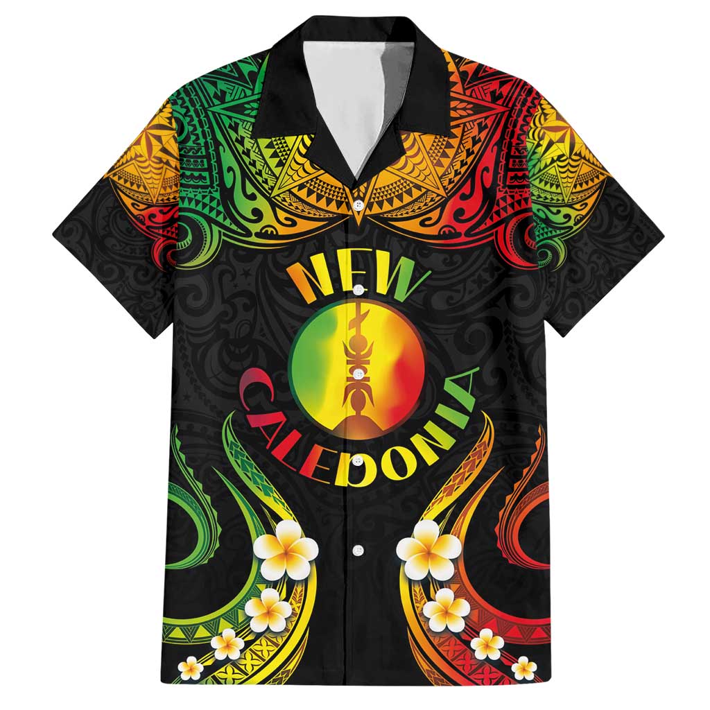 Personalised New Caledonia Independence Day Hawaiian Shirt Polynesian Tattoo and Plumeria Reggae Color LT03 Reggae - Polynesian Pride