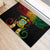 Personalised Tuvalu Independence Day Rubber Doormat Polynesian Tattoo and Plumeria Reggae Color