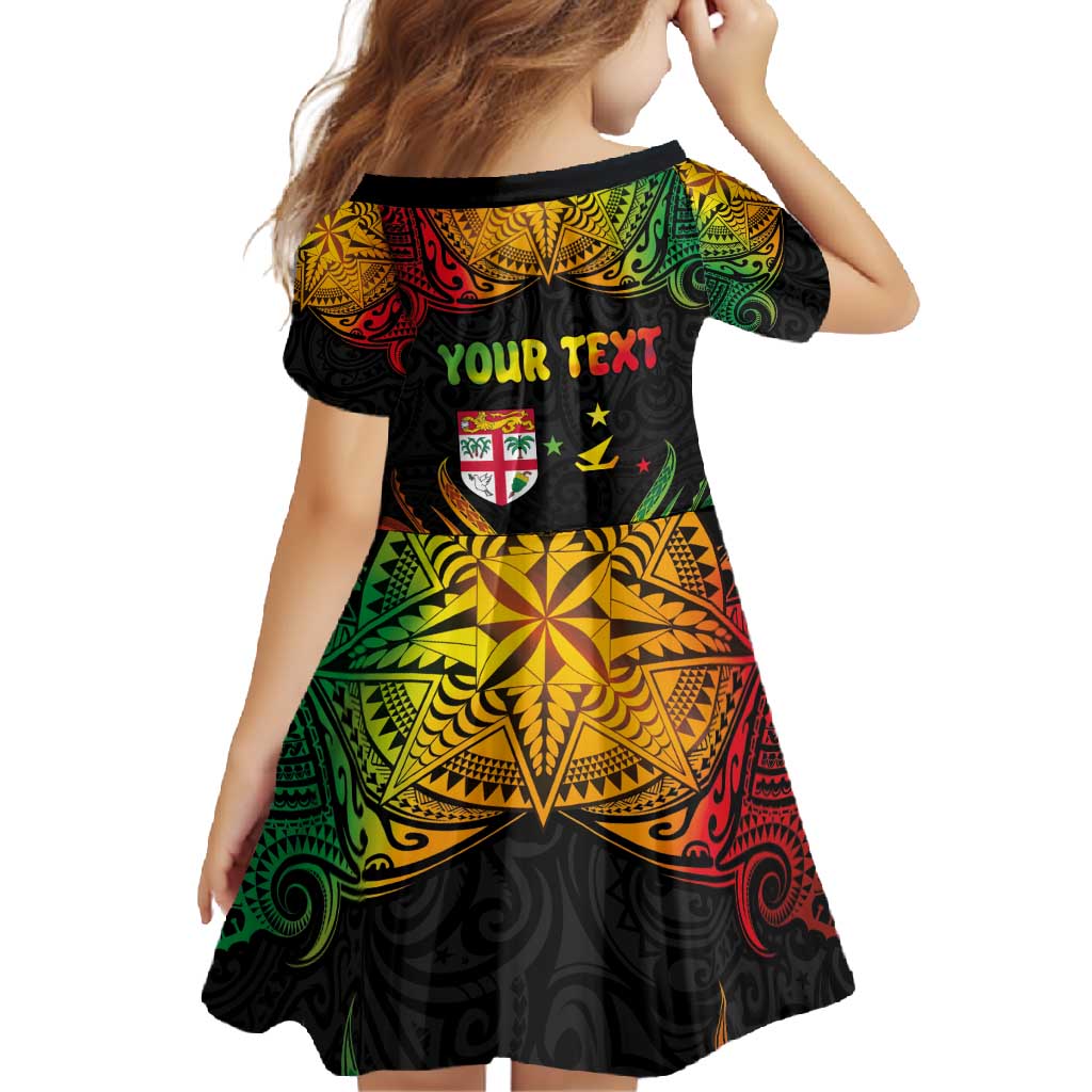 Personalised Malampa Fiji Day Family Matching Tank Maxi Dress and Hawaiian Shirt Polynesian Tattoo and Plumeria Reggae Color LT03 - Polynesian Pride