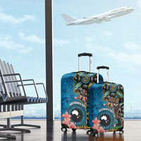 Fiji and Australia Kangaroos Luggage Cover Indigenous Aboriginal and Fijian Masi Tribal Tattoo