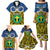 Vanuatu Tafea Province Family Matching Puletasi Dress and Hawaiian Shirt Pig Tusk Mix Maori Pattern and Namele Leaf LT03 - Polynesian Pride
