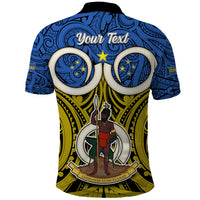 Personalised Vanuatu Tafea Province Polo Shirt Pig Tusk Mix Maori Pattern and Namele Leaf LT03 - Polynesian Pride