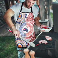 Tongan and Australian Culture Together Apron Ngatu Art Tribal Aboriginal Tattoo Pattern - Polynesian Pride