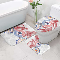 Tongan and Australian Culture Together Bathroom Set Ngatu Art Tribal Aboriginal Tattoo Pattern - Polynesian Pride