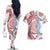 Tongan and Australian Culture Together Couples Matching Off The Shoulder Long Sleeve Dress and Hawaiian Shirt Ngatu Art Tribal Aboriginal Tattoo Pattern - Polynesian Pride