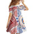 Tongan and Australian Culture Together Family Matching Off The Shoulder Long Sleeve Dress and Hawaiian Shirt Ngatu Art Tribal Aboriginal Tattoo Pattern - Polynesian Pride