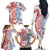 Tongan and Australian Culture Together Family Matching Off The Shoulder Long Sleeve Dress and Hawaiian Shirt Ngatu Art Tribal Aboriginal Tattoo Pattern - Polynesian Pride