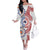 Tongan and Australian Culture Together Family Matching Off The Shoulder Long Sleeve Dress and Hawaiian Shirt Ngatu Art Tribal Aboriginal Tattoo Pattern - Polynesian Pride