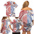 Tongan and Australian Culture Together Family Matching Off Shoulder Short Dress and Hawaiian Shirt Ngatu Art Tribal Aboriginal Tattoo Pattern - Polynesian Pride
