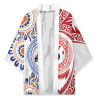 Tongan and Australian Culture Together Kimono Ngatu Art Tribal Aboriginal Tattoo Pattern - Polynesian Pride