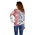 Tongan and Australian Culture Together Off Shoulder Sweater Ngatu Art Tribal Aboriginal Tattoo Pattern - Polynesian Pride