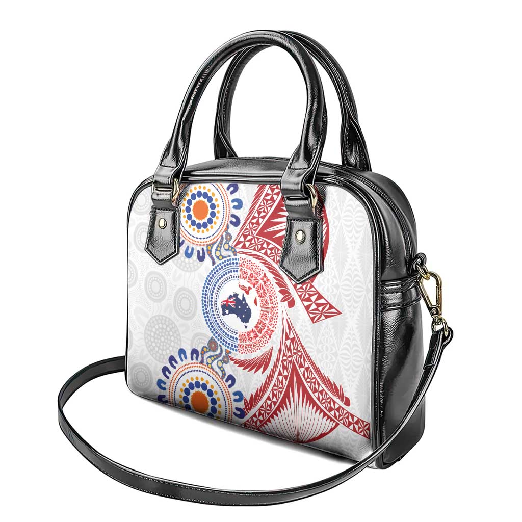 Tongan and Australian Culture Together Shoulder Handbag Ngatu Art Tribal Aboriginal Tattoo Pattern - Polynesian Pride