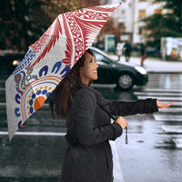 Tongan and Australian Culture Together Umbrella Ngatu Art Tribal Aboriginal Tattoo Pattern - Polynesian Pride