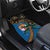 Fijian and Australian Culture Together Car Mats Aboriginal Art and Tapa Motifs with Kangaroo and Palm Tree - Polynesian Pride