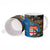 Fijian and Australian Culture Together Ceramic Mug Aboriginal Art and Tapa Motifs with Kangaroo and Palm Tree - Polynesian Pride