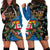 Fijian and Australian Culture Together Hoodie Dress Aboriginal Art and Tapa Motifs with Kangaroo and Palm Tree - Polynesian Pride